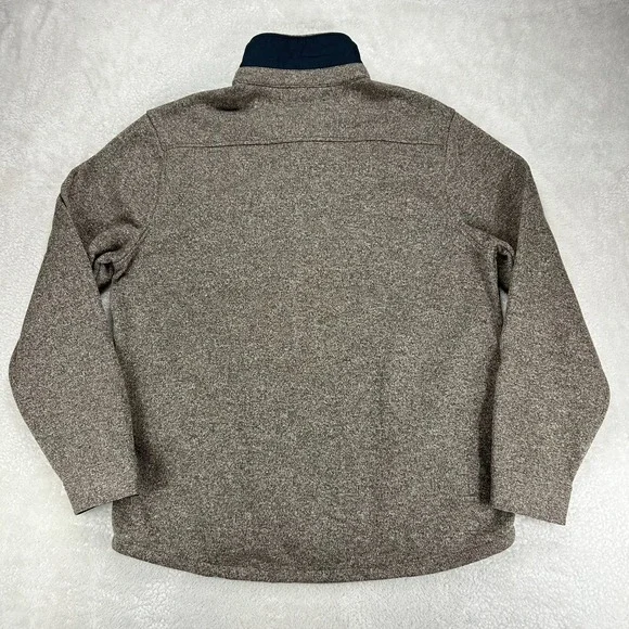 NWT Eddie Bauer Sweater Fleece Shirt Jacket Mens L Turkish Coffee Outdoor Logo - Picture 2 of 9